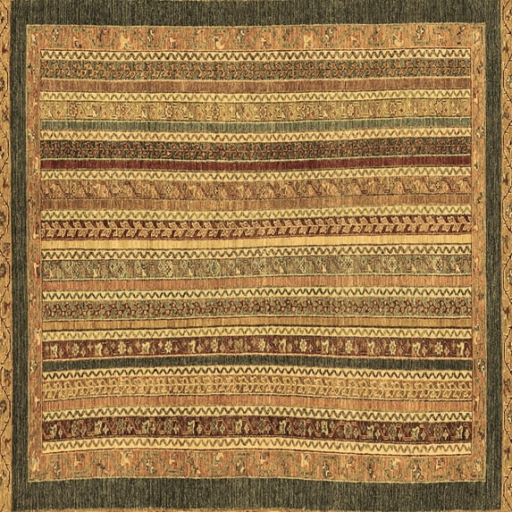 Ahgly Company Indoor Square Oriental Brown Modern Area Rugs, 5' Square