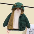 thumbnail image 3 of Elabch Kids Toddler Coat Puffer Jacket Hooded Down Jacket Fleece Ear Print Solid Hooded Coat Boys Girls Kids Thicken Warm Winter Coat Outerwear Size 0Y-5Y, 3 of 6