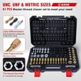thumbnail image 2 of Kit de restauración de roscas AKM, 61 piezas, UNC UNF, métrico, con manómetro, 2 of 7