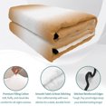 thumbnail image 4 of Twin XL Quilt Set 68''x98'', Burnt Orange White Ombre Bedspread Coverlet with 2 Pillow Shams, Modern Abstract Art Farmhouse Gradient Breathable All Season Quilt Bedding for Dorm/Guest Room, 4 of 9
