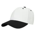 thumbnail image 2 of Falari Wholesale 12-Pack Baseball Cap Adjustable Size Plain Blank Solid Color White/Black, 2 of 6