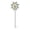 Green, variant on Metal Flower Shaped Garden Stake, Anti Rust Solid Iron Simple Exquisite Floral Design for garden flower beds, courtyard green plants, roadside green belts and outdoor horticultural decoration
