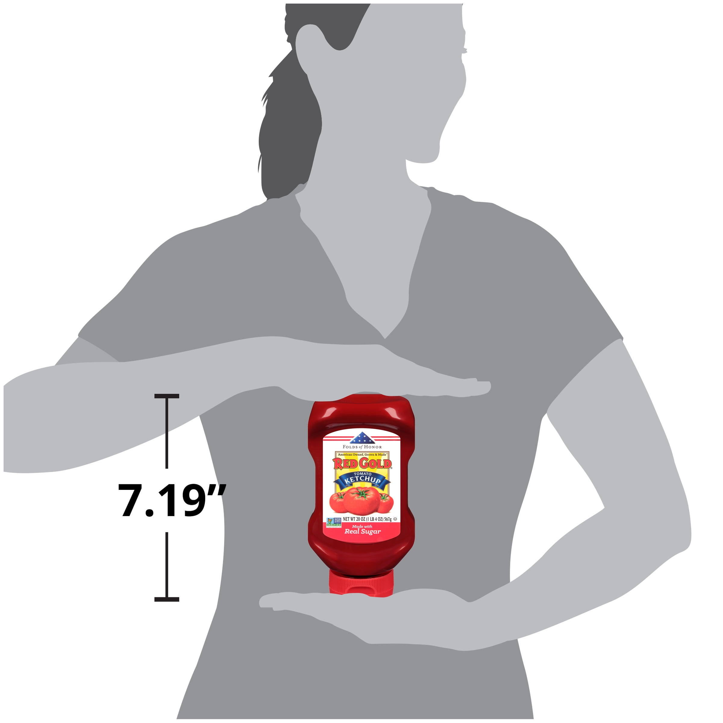 Red Gold Made with Real Sugar Ketchup, 20 oz Bottle