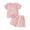 46#Pink, variant on Big Brother Little Brother Matching Outfits Short Sleeve Waffle T-shirt Top Shorts Set Big Lil Bro Sibling Clothes