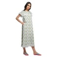 thumbnail image 3 of Moomaya WoMen's Lace Border Cotton Sleepwear Gown Button Placket Nightdress, 3 of 6