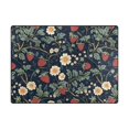thumbnail image 5 of Yayeee Area Rugs for Living Room 5.2'x4' Non Slip Washable Bedroom Floor Carpet, Floral Raspberry Pattern, 5 of 5
