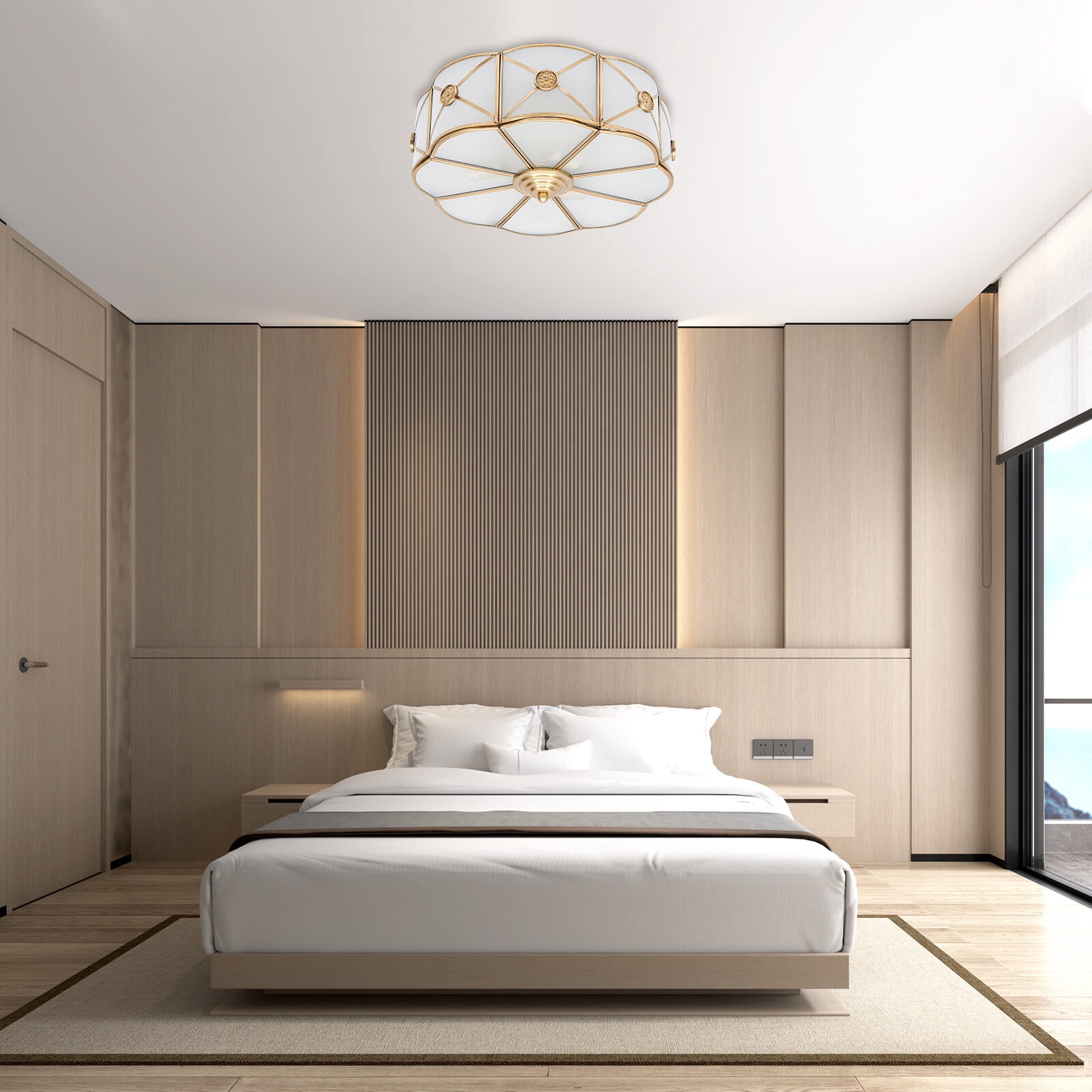 110-220V Modern Ceiling Pendant Light LED Chandelier Flower Shaped Lamp Fixture  Applicable Area 8-12㎡ 13.78*6.3in for Living Rooms, Bedrooms, Kitchens, Dining Rooms