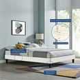 thumbnail image 2 of Modway Reign Full Performance Velvet Platform Bed Frame in White, 2 of 5
