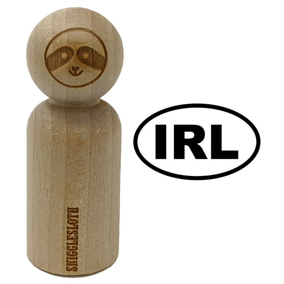 Ireland IRL Euro Oval Rubber Stamp for Scrapbooking Crafting Stamping - Small 3/4 Inch