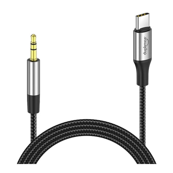 Cable Duplimax 3.5mm a Tipo C 1.5 m Negro