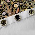thumbnail image 4 of Homewish Vintage Tree Of Life Kitchen Curtains,Romantic Floral Black Out Curtains Pack of 2 (42x63 Each),Black Green, 4 of 6