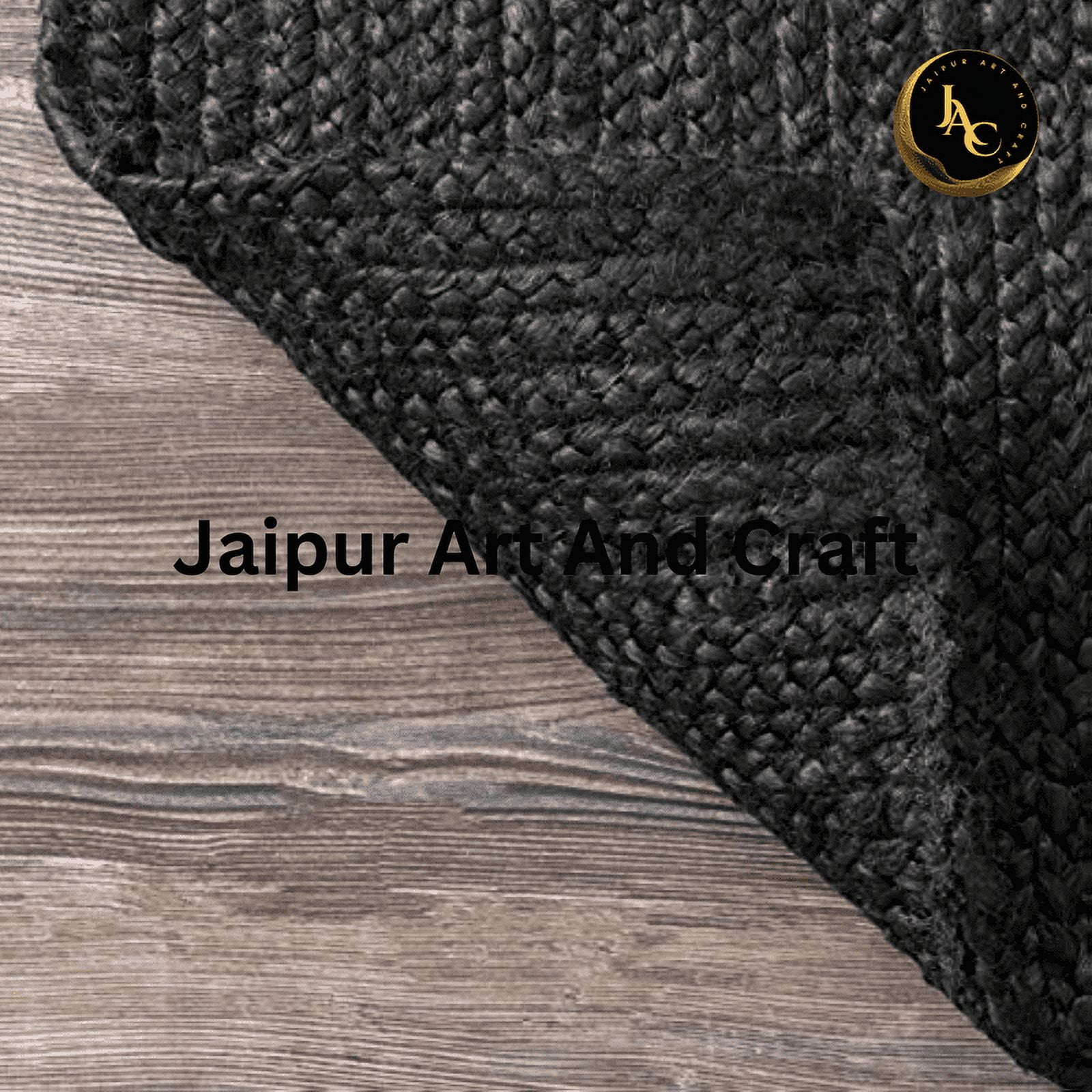 Jaipur Art And Craft Jute Area Rug Reversible Braided Floor Runner Solid Carpet (2.6x8 Sq ft)