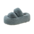 thumbnail image 1 of Fluffy Slippers Women's Outfit Spring and Autumn Flat Toe Cute Fluffy Cotton Slippers, 1 of 6