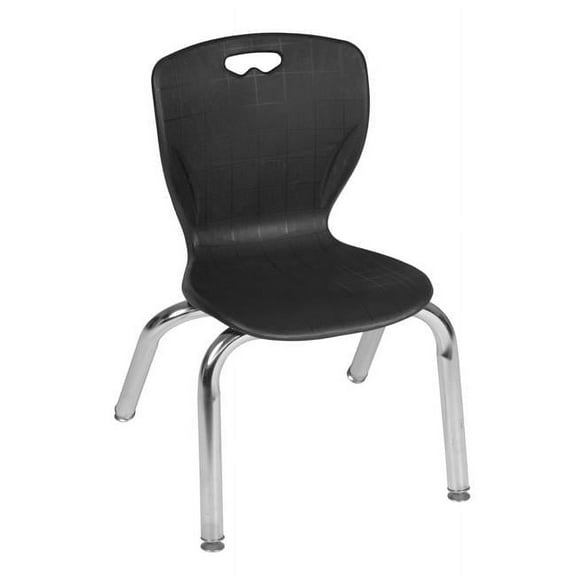 Regency  Andy 12 in. Stack Chair, Black - Pack of 8