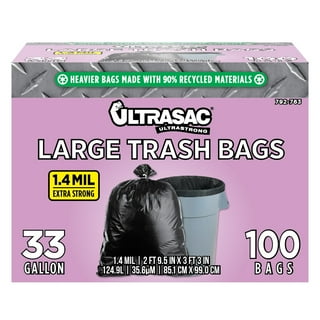 Aluf Plastics 21 gal. 1 Mil White Trash Bags 28 in. x 34 in. Pack of 45 for Bathroom, Bedroom, Office and Kitchen