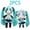 2 Pcs, variant on Cartoon 20cm Hatsune Miku Plush Doll Toy Anime sakura Miku snow Miku Character Kawaii Sitting posture Fufu Kids Christmas Gift