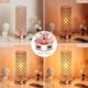 thumbnail image 2 of Lámpara de cristal Lámpara de mesa con puertos USB Luz regulable de 3 vías Lámpara de noche Luz táctil pequeña oso de fresa Hogar, 2 of 5