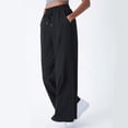 thumbnail image 5 of jtjvou Women’s Wide Leg Sweatpants Baggy Drawstring High Waisted Joggers Lounge Sweat Pants with Pockets 2025 Fall Black L, 5 of 8