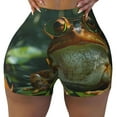 thumbnail image 2 of Gaeub Intellectual Frog Pond Print Workout Shorts for Women,Seamless Scrunch Short,Gym Yoga Running Sport Active Exercise Fitness Shorts-Medium, 2 of 8