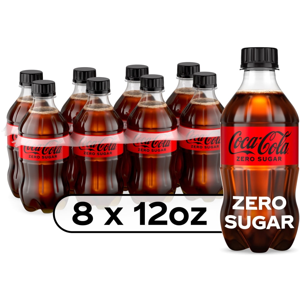 Coca-Cola Zero Sugar Soda Bottles 8 CT / 12 fl oz - 2 Box