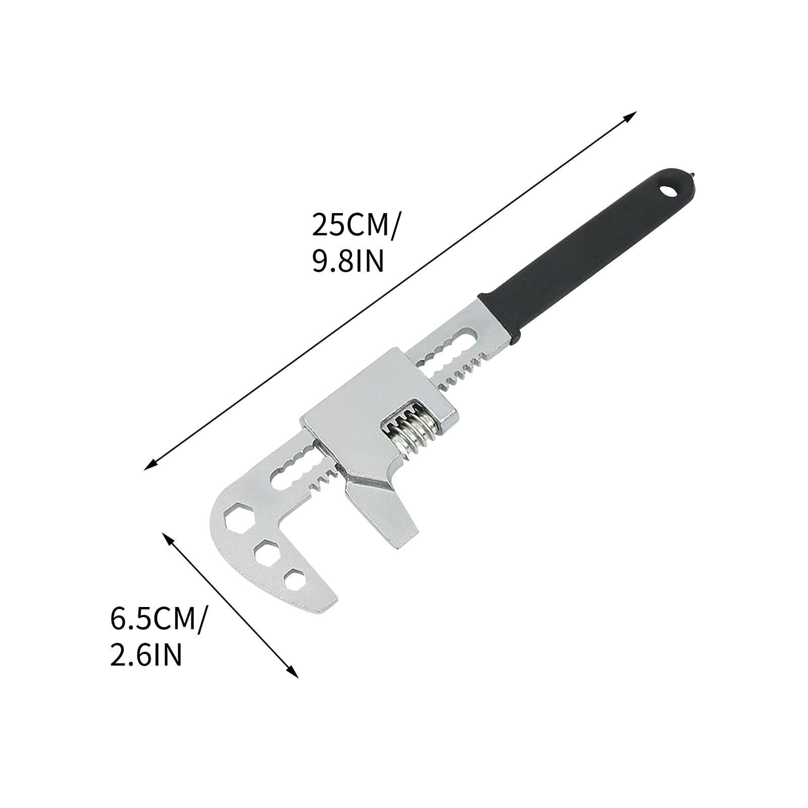 Multi-Functional Adjustable Wrench, High Torque Durable F-Type Wrench with Turbine Sliding Rod and Ergonomic Grip for Pipe Installation Home Repairs and Mechanical Work