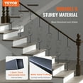 thumbnail image 2 of VEVOR Staircase Metal Balusters, 44'' x 1/2" Galvanized Steel Decorative Banister Spindles, 5 pack S Shape Deck Baluster, Hollow Satin Black Spiral Stair Railing with Shoes & Screws, 2 of 9