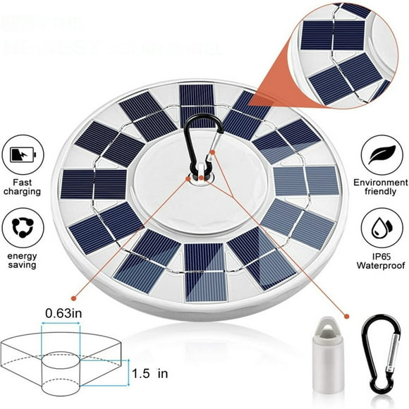 Solar-Powered Flag Pole Light with 128 LED Beads, 3.6W Polycrystalline Panel, Adjustable Brightness, Waterproof, Long-Lasting 8-10 Hours, Ideal for Outdoor Use and Easy Installation