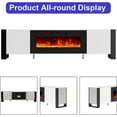 thumbnail image 5 of VANACC 80" Fireplace TV Stand with 40" Electric Fireplace for TVs up to 90", White, 5 of 7