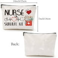 thumbnail image 2 of Nurse Survival Kit Bag Canvas Makeup Bags Nursing Cosmetic Bag Multi Purpose Pen Case with Metal Zipper Pouches Toiletry Travel Bag Purse for Women Thank You Birthday Gift 10x7Inch, 2 of 6