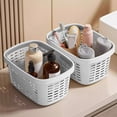 thumbnail image 6 of LEFXSMR Handheld Shower Basket, Reinforced Shower Caddy Portable for Toiletries, Bathroom Caddy for Dorm Gym Beach Swim Camping, White, 6 of 6