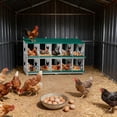 thumbnail image 4 of 3/6/8/10 Compartment Chicken Nesting Box with Roll Away Egg Collection, Perch & Lid Cover, Wall Mount/Free Standing for Hens Ducks, 4 of 8