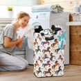 thumbnail image 5 of Yayeee Freestanding Laundry Hamper with Handle Collapsible Large Storage Basket for Clothes, Rainbow Stars Pattern, 5 of 7