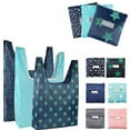 6 Pcs Reusable Shopping Bags Reusable Grocery Bags Foldable Washable