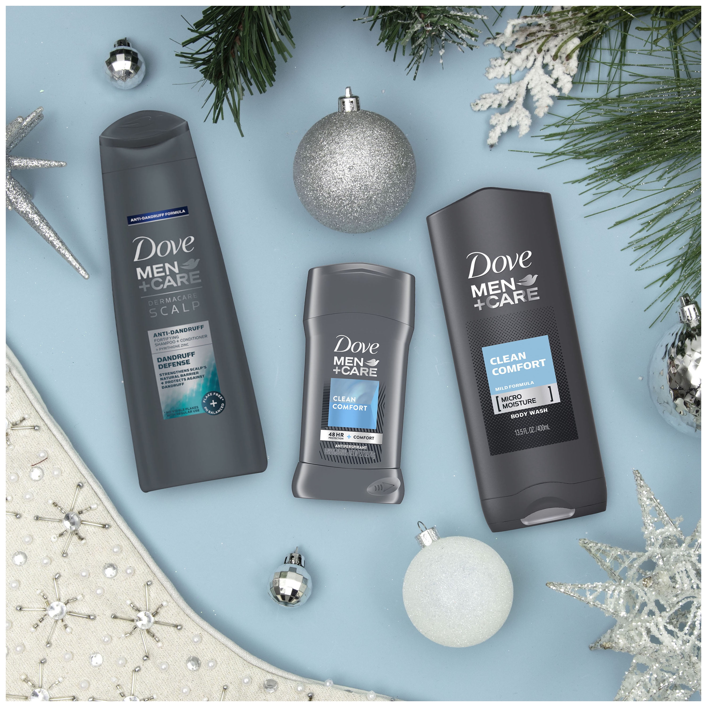 (13 Value) Dove Men+Care Clean Comfort Holiday Gift Set (Shampoo