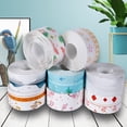 thumbnail image 3 of Tnobhg Toilet Bottom Stickers Self-adhesive PVC Decals Vinyl Art Decoration Creative Flower Wall Corner Edge Stickers Removable Bathroom Ceramic Tile Stickers Home Decoration, 3 of 8