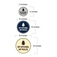 thumbnail image 5 of Circle My Kitchen, My Rules Sign (Blue) - Small, 5 of 5
