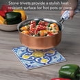 thumbnail image 3 of Thirstystone Moroccan Tile Cork Back Stone Trivet 8" Square, 3 of 6