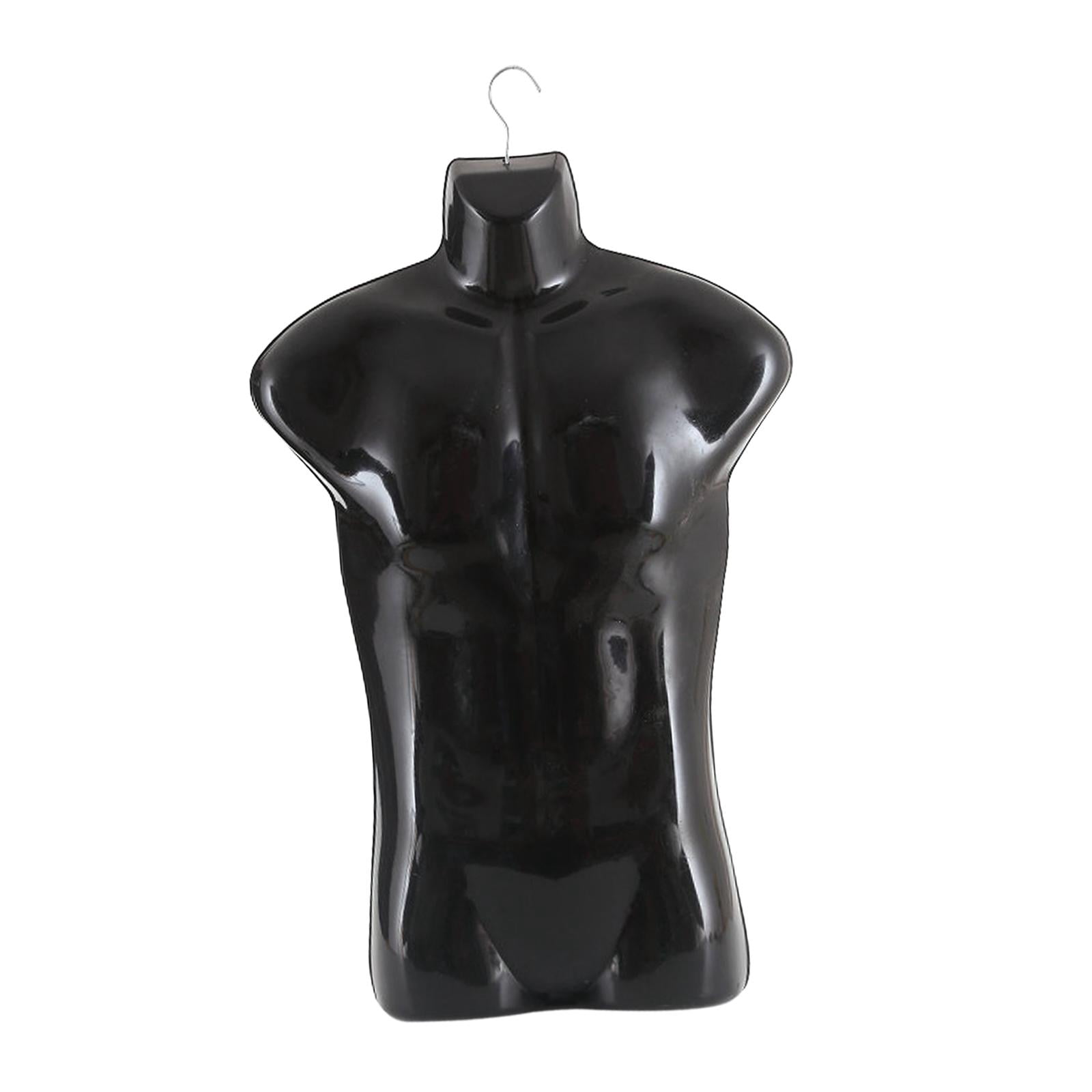 figatia Male Mannequin Hanger Fashion Body Manikin for Garment Vendors Market Commercial black