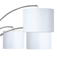 thumbnail image 2 of LumiSource 84" Metal Floor Lamp with Three Lights & Linen Shades Brushed Nickel w/ White Shade, 2 of 5