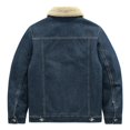 thumbnail image 3 of Denim Jacket Men Winter Fleece Lined Deim Coat With Multi-Pockets chaqueta vaquera hombre, 3 of 7