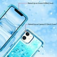 thumbnail image 5 of Designed for Apple iPhone 11 Heavy Duty Case, Heavy Duty Glitter Case for Girls Women Liquid Bling Sparkle Shining Glitter Luxury Shockproof Phone Case Cover for Apple iPhone 11,Blue, 5 of 7
