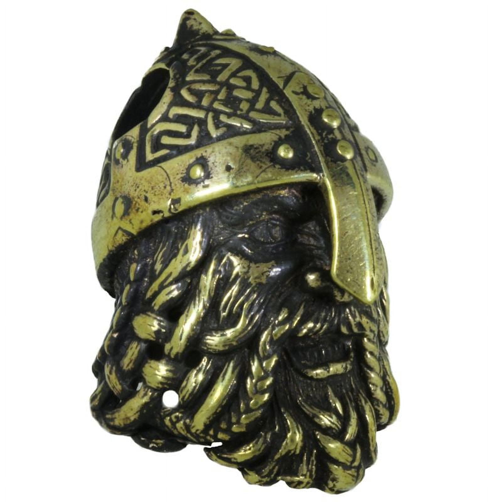Clan Warrior Viking Paracord / Lanyard Bead in Brass for Jig Pro Shop by Alloy Army of Eurasia