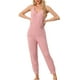 thumbnail image 2 of Conjunto de pijama de felpa esponjosa sin mangas para mujer INSPIRE CHIC, con joggers gruesos, ropa de casa y pijamas, color rosa, 2 of 5
