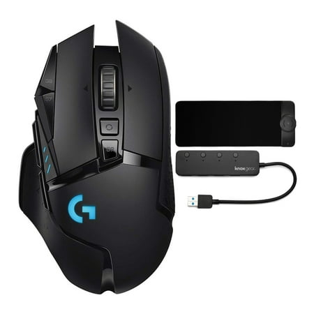 UPC: 0196271509455 | Logitech G502 Lightspeed Wireless Gaming Mouse Bundle with Mouse Pad and USB Hub
