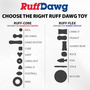 Ruff Dawg Crunchy Weenut Small 4.75” – (1 pc) Assorted Colors – Loud Crinkle Rubber Fetch Toy for Small Dogs – Ruff Flex Shell