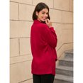 thumbnail image 4 of Women's Fashion Open Front Lapel Long Sleeve Chunky Cable Knit Cardigans Sweaters Outerwear Coats, 4 of 5