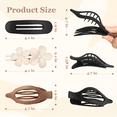 thumbnail image 4 of 12 Pcs Flat Hair Clips for Women, 3 Styles Flat Claw Clips for Thin Thick Hair, Strong Hold Hair Accessories, 4 of 6