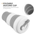 thumbnail image 5 of Taza de silicona liviana ZHCH portátil plegable con tapa para café agua gris, 5 of 5