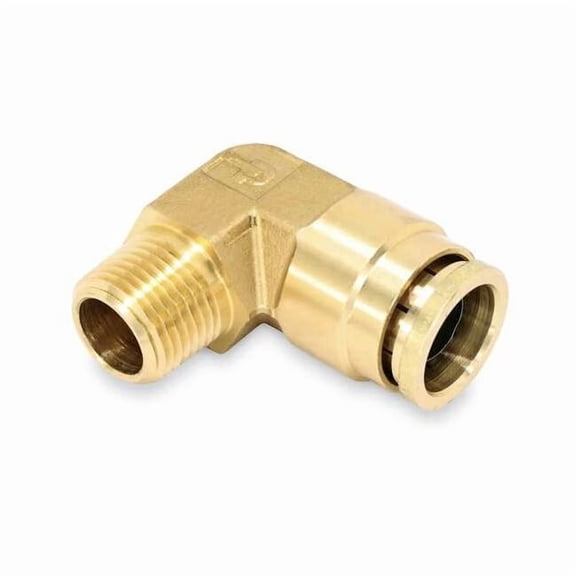 Parker Brass DOT Push-to-Connect Fitting, Brass, Silver 169PTCNS-10-8