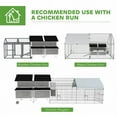 thumbnail image 6 of Barara King Large Chicken Coop, Chicken Coop, Outdoor Hen House,59" Wooden Chicken Coop w/ Wheels, Handles, 2 Nesting Boxes, 2 Trays, 4 Perches,Gray, 6 of 10
